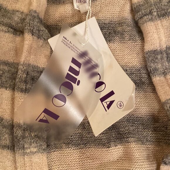 NWT Nico La cardigan gray and cream - Picture 5 of 10